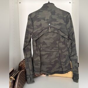 lululemon Define Nulu Olive Camo Long Sleeve Pullover